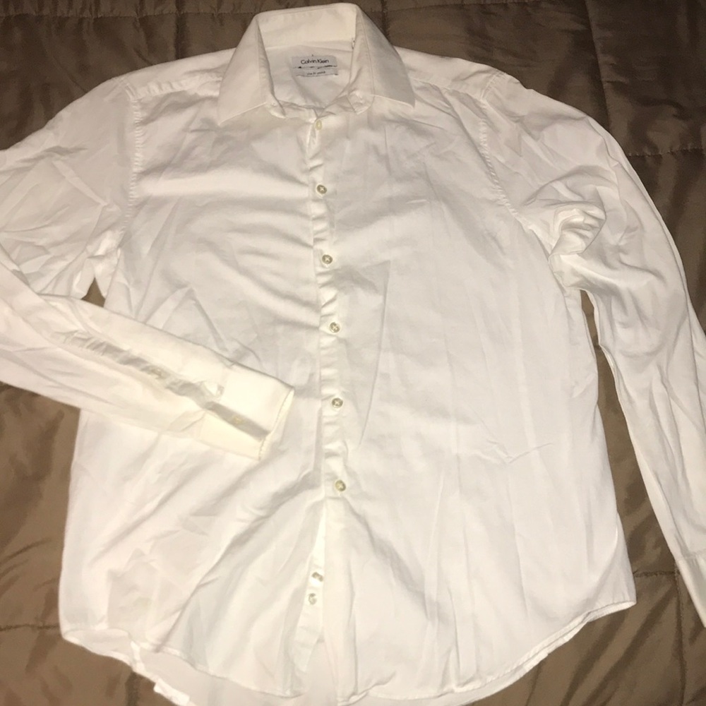 Calvin Klein Slim Fit Stretch Dress Shirt 15 34/35